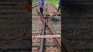 🚂 Manual Crossing, Maximum Precision! ⚙️# shorts #Railway #DPTTrolley #RailwayLife #TrackMaintenance