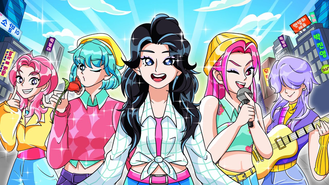 CHICAS SAJA ¡TRISTE HISTORIA de ORIGEN: TIENEN un GLOW UP! | KPop Demon Hunters Animación