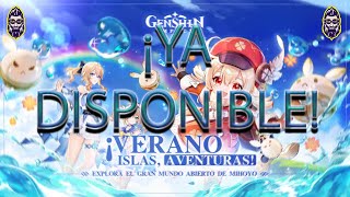 Evento ¡Verano, Islas, Aventuras Dia1 ¡ya disponible | Evento 1.6 Genshin Impact F2P | Foxter