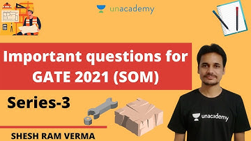 Important questions for GATE 2021 (SOM)  | Series-3 | GATE/ESE 2021 | Shesh Ram Verma