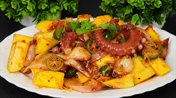 Bạch Tuộc Sốt Thái Chua Cay Ngon Bùng Nổ – Ăn Là Ghiền | Cách Làm Đơn Giản Tại Nhà | Bếp Của Tươi