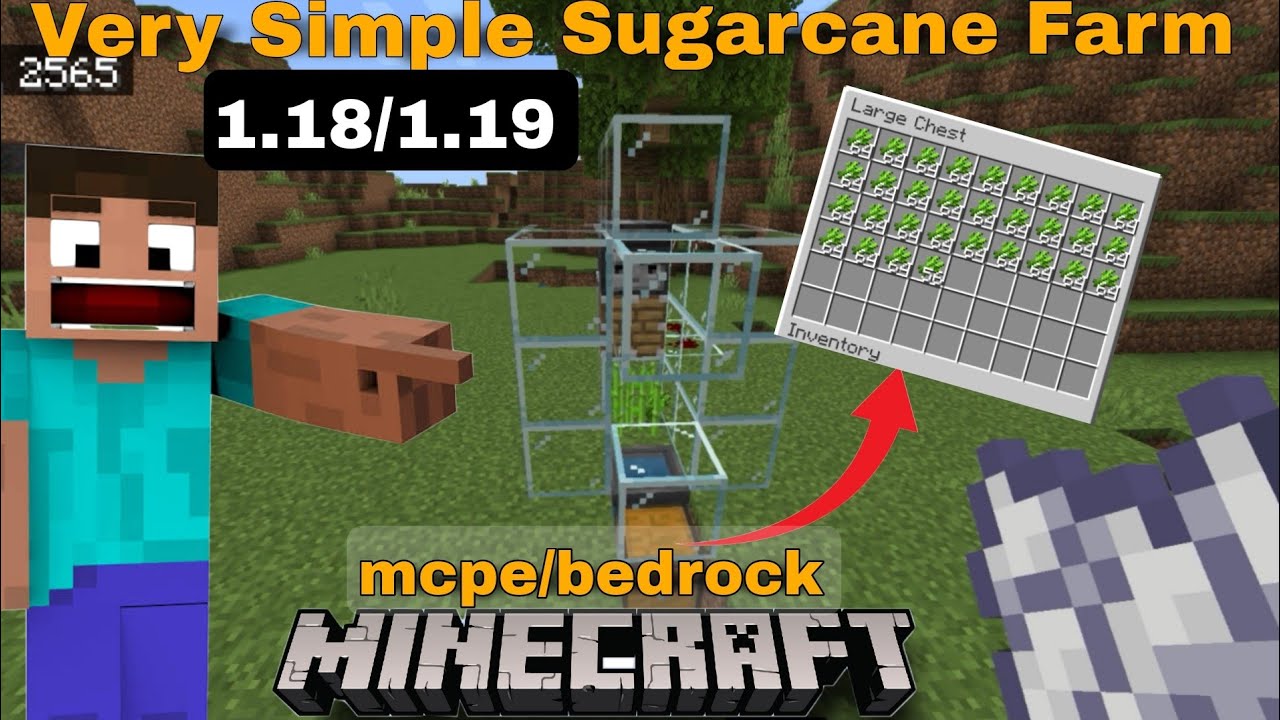 How To Make Sugarcane Farm In Minecraft Simple Sugarcane Farm