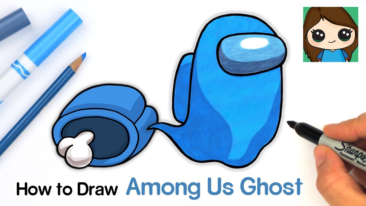 How To Draw Among Us Broken Body And Ghost Youtube