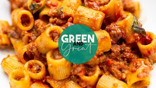 Plant Based Ragu Recipe Idea - Beyond Meat Pasta