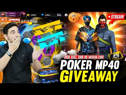 FREE FIRE LIVE POKER MP40 GIVEAWAY