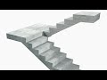 U Staircase 3D Model