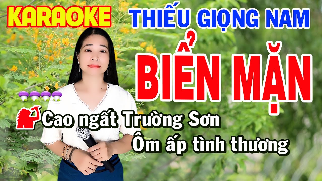 ✔️Nhạc Lính Siêu Tuyển Chọn l BIỂN MẶN ➤ Karaoke Thiếu Giọng Nam ➤ Song ca cùng Nguyệt Nga