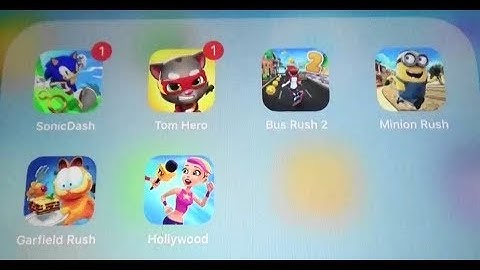 Sonic Dash Vs Tom hero dash Vs Bus Rush 2 Vs Minion rush Vs Garfield Rush vs Hollywood Rush