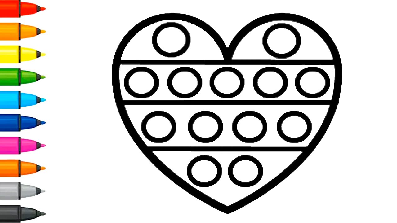 How to draw POP IT 💙💛💚 BABY ART BOX TV 💖