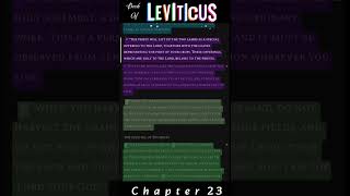 Reading the Book of Leviticus Chapter 23 NLT