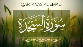 Surah As-Sajda Full | Sheikh Anas Al Emadi with Arabic Text |Relaxing Quran Recitation