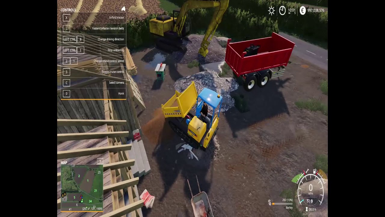 FS19 Starting on new construction site (Atlas 160W) - YouTube