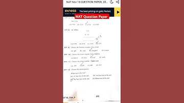NAT Exam question model paper| Nipun Assessment Test # short #feed #reels #video #viral