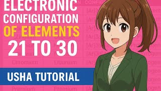 IIT CHEMISTRY LEVEL-1 PART-19/ELECTRONIC CONFIGURATION OF ELEMENTS 21 to 30/SHELL CONFIGURATION