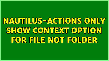 Ubuntu: Nautilus-Actions only show context option for file not folder
