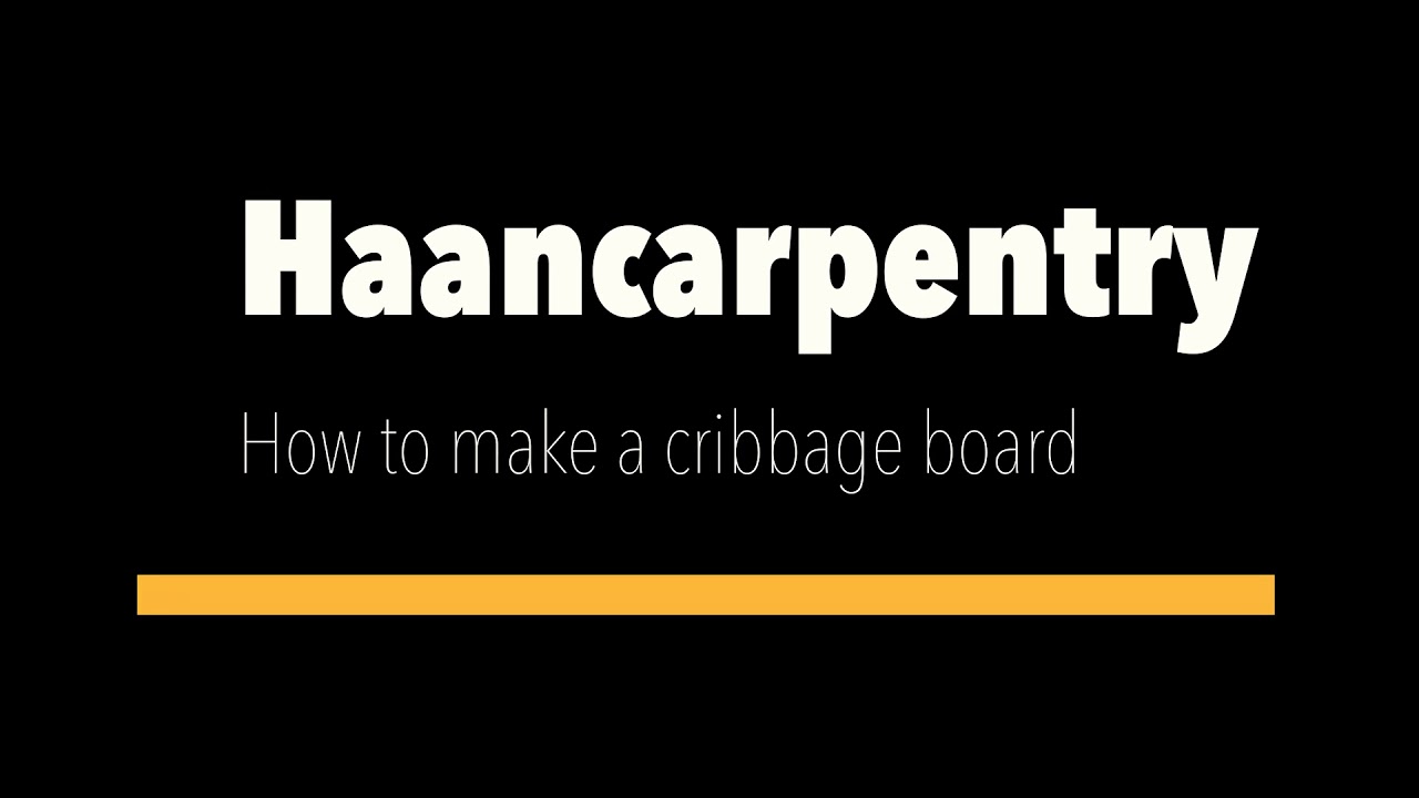 How to make a cribbage board in a day