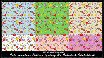 Cute Seamless Pattern in Autodesk Sketchbook \ Repeated Pattern Making on iPad without PROCREATE APP