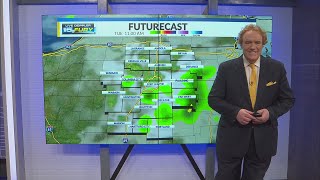 Showers and storms through late this morning