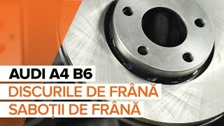 Cum se schimba discurile de frână si placutele de frana din față pe AUDI A4 B6 | Tutorial HD