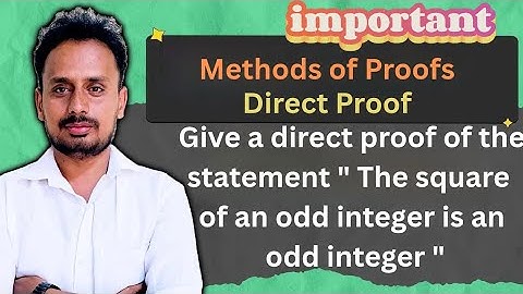 Direct Proof: Square of an Odd Integer is Always Odd | VTU BCS405A Discrete Mathematics