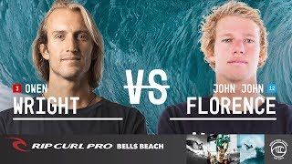 Famous Owen Wright vs. John John Florence - Round of 16, Heat 6 - Rip Curl Pro Bells Beach 2019 Profile