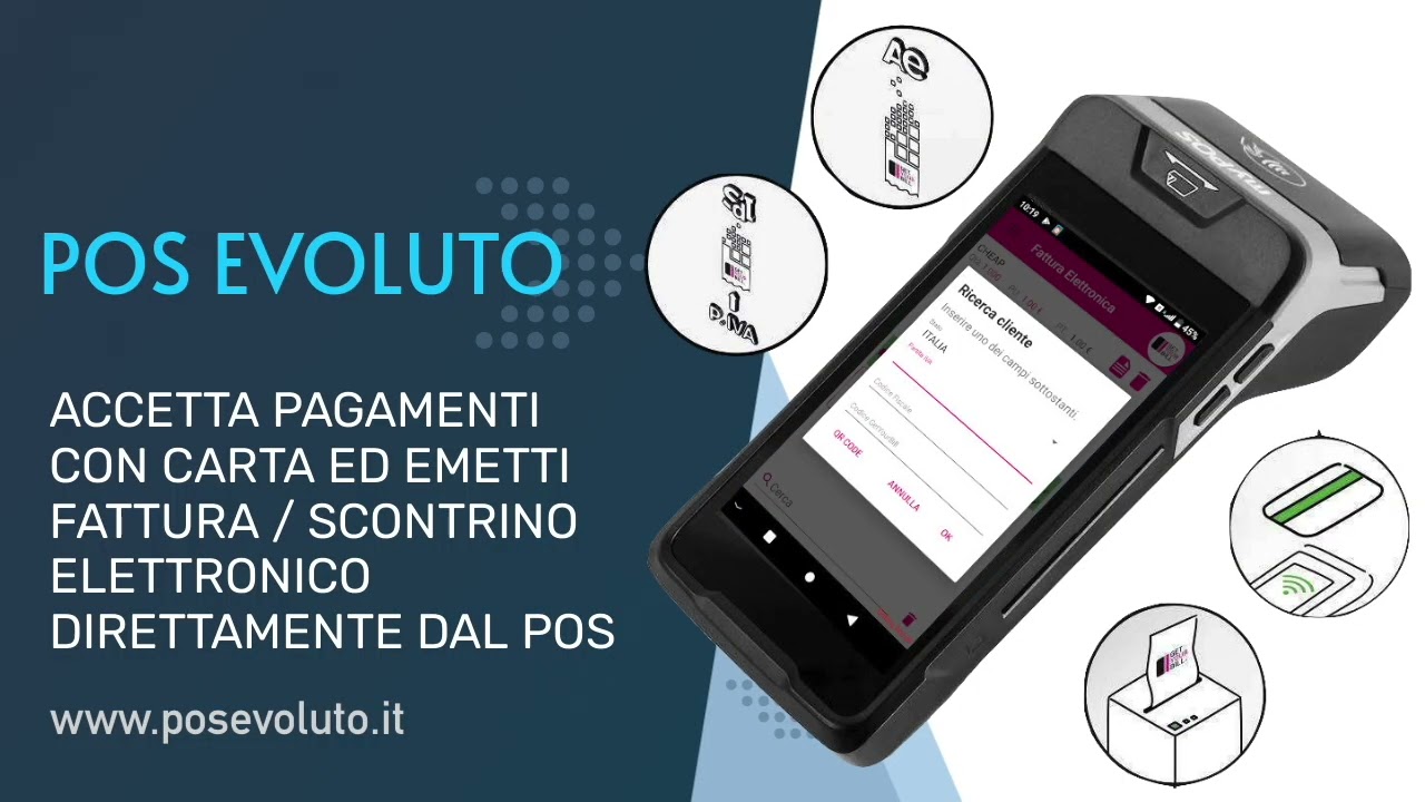 Pos Evoluto: registratore di cassa e POS in un unico dispositivo
