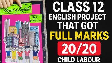 Class 12th english project that got 