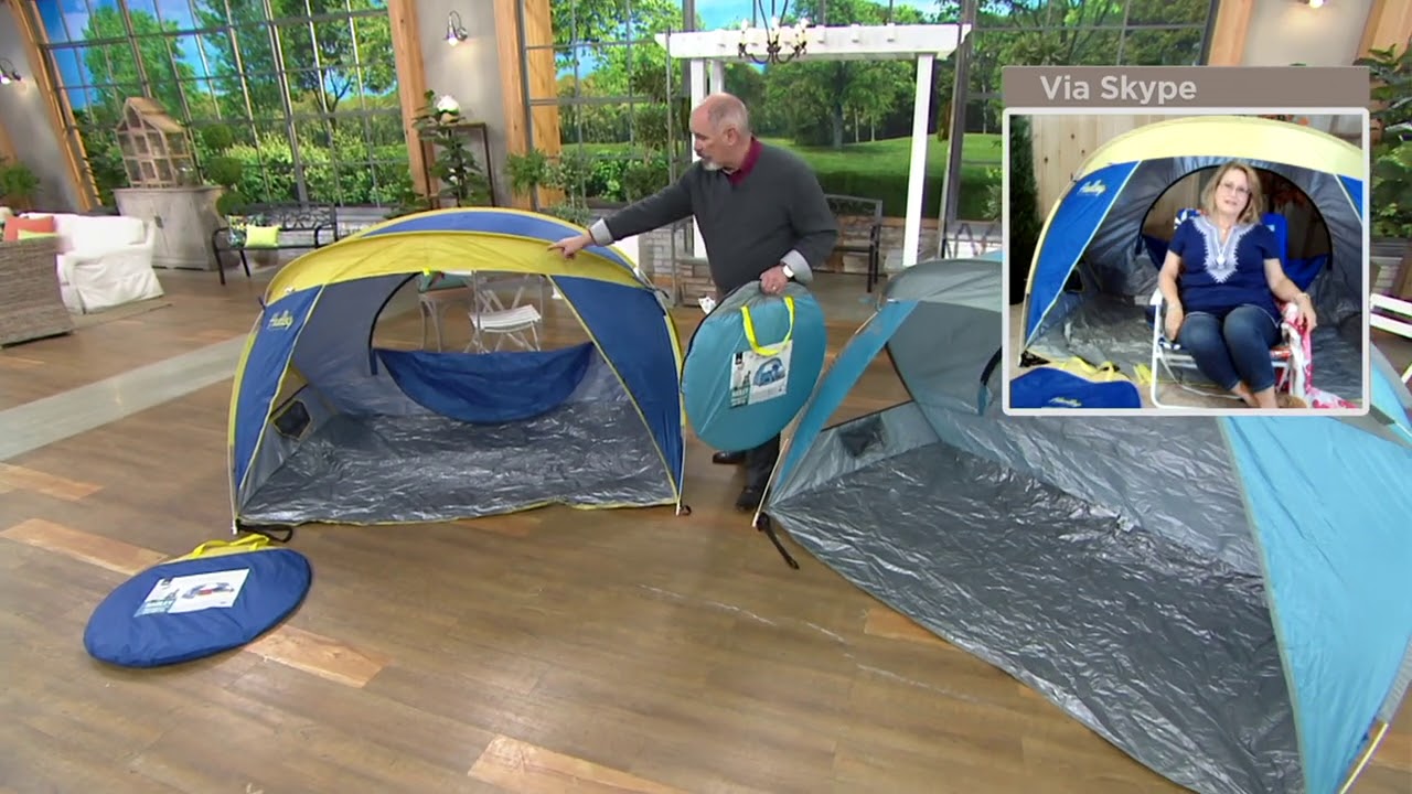 SlumberTrek Hadley Portable Flip Sun Shelter on QVC YouTube