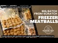 Freezer meatballs  big batch from scratch  vacuum sealing and freezing ready to eat meatballs