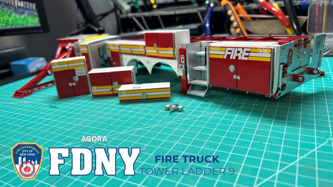Build the FDNY Ladder 9 Fire Truck 124 Scale Pack 6 Stages 3843