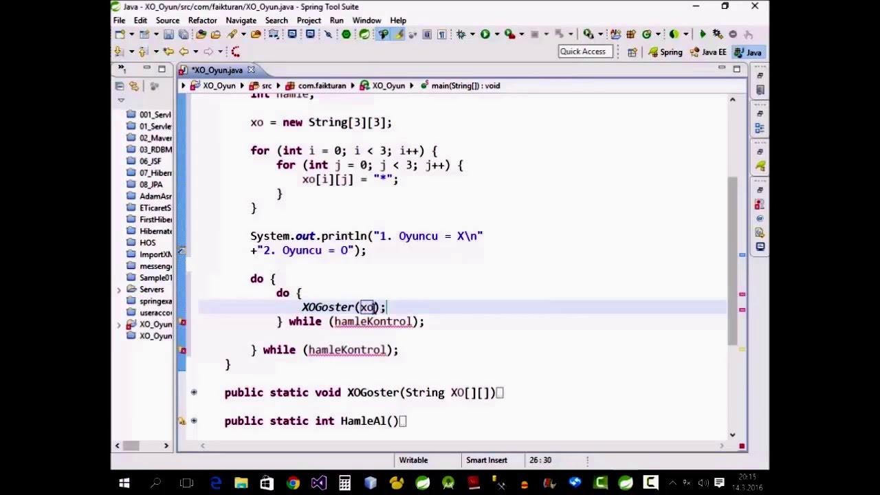 Java 040-Java XO Oyunu-8-Son - YouTube