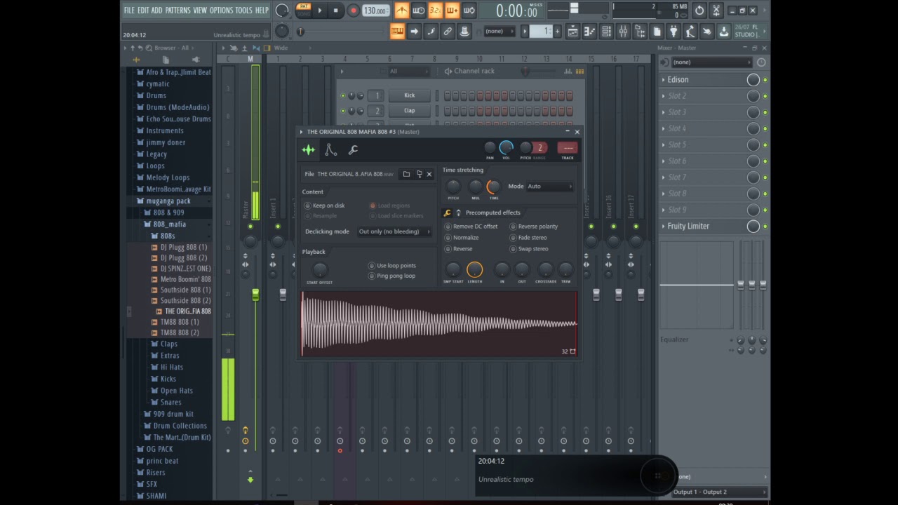 how to tune your 808 in fl studio 20 and make it sound better - YouTube