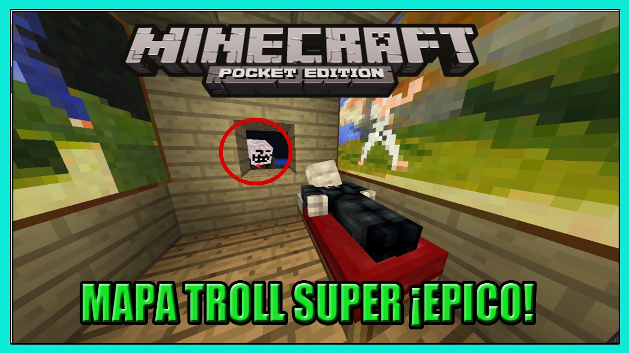EL MEJOR MAPA TROLL para Minecraft Pocket Edition 0.16.0 | Con ...