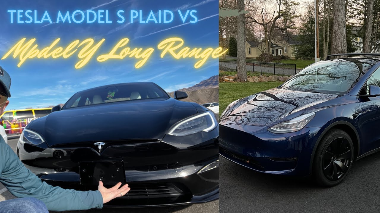 Tesla Model S Plaid vs Model Y Long Range and 3 Standard Range Comparison Review