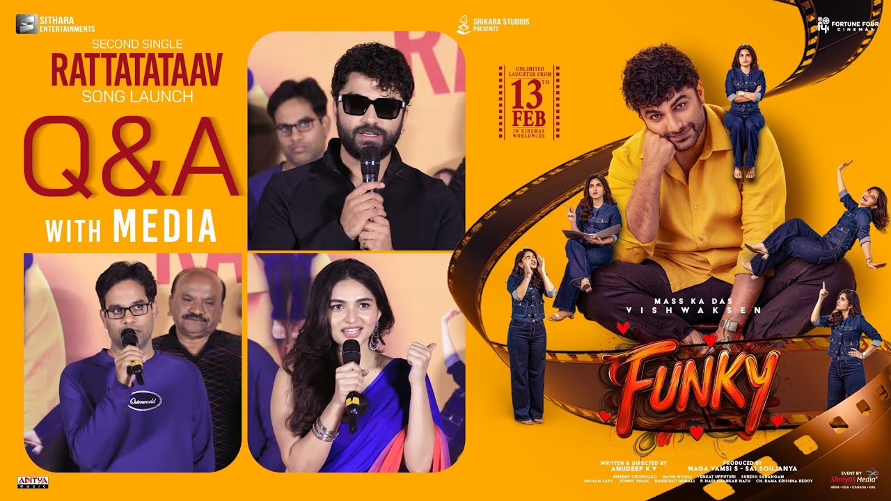 Q&A With Media at RATTATATAAV Song Launch Event | Funky | Vishwak Sen, Kayadu Lohar | Shreyas Media