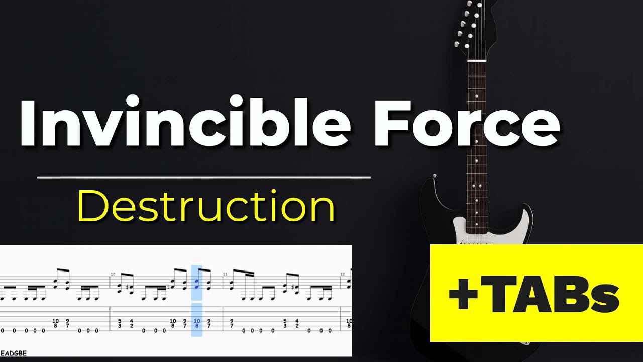 Invincible Force – Easy Metal Guitar Tutorial + TABs (Destruction) | Kadifem Tabs