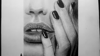 draw a picture|Lips drawing|رسم شفاه #shorts #raneemdaher_art #pencildrawing
