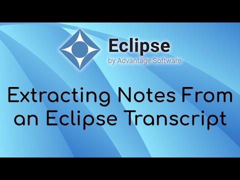 Extracting Notes from an Eclipse Transcript