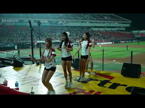 180620 kt위즈 vs 롯데 수원 경기, 치어리더 공연 - Heart Shaker(트와이스)