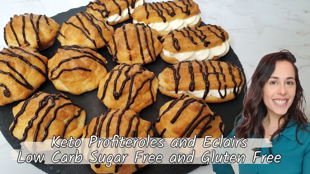 Keto Diet - Sugar Fee and Gluten Free Profiteroles and Eclairs