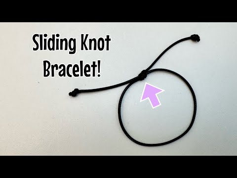 ぬ*う様 OLD JOE ADJUSTBLE KNOT OVER ALL 38 How to tie a bracelet - sliding knot! Simple adjustable bracelet