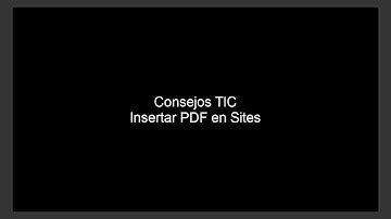 Insertar pdf en Sites