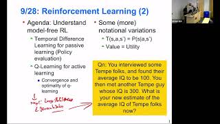 Lecture 12: Model-free RL: Temporal Difference Learning & Q-Learning drill-down