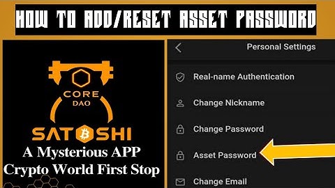HOW TO ADD AND RESET ASSET PASSWORD IN SATOSHI APP || SET URGENT FOR WITHDRAWAL  OEX TOKENS  |