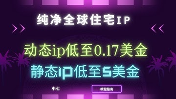 【大厂】纯净-便宜的代理IP推荐 | 静态住宅IP | 动态住宅IP | 住宅代理IP使用全流程！922S5proxy