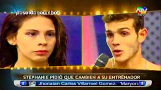 COMBATE: Sthepanie LLORA por Mario Irivarren. Mario INCOMODO por Sthepanie Valenzuela 23/01/13