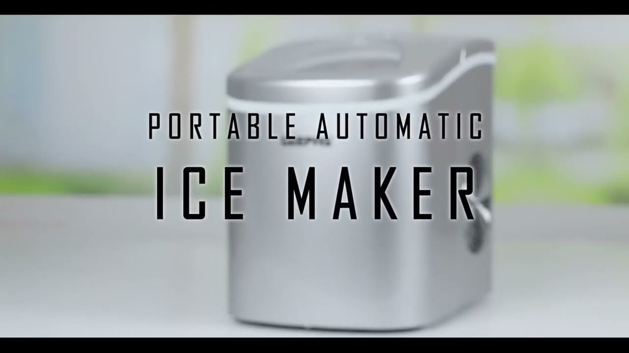 Geepas Portable Automatic Ice Maker, 12Kg In 24Hrs, Gim63015Uk | Two Sizes Ice Cube