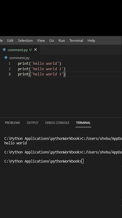 Learn how to comment in python | python tutorials #Shorts - YouTube