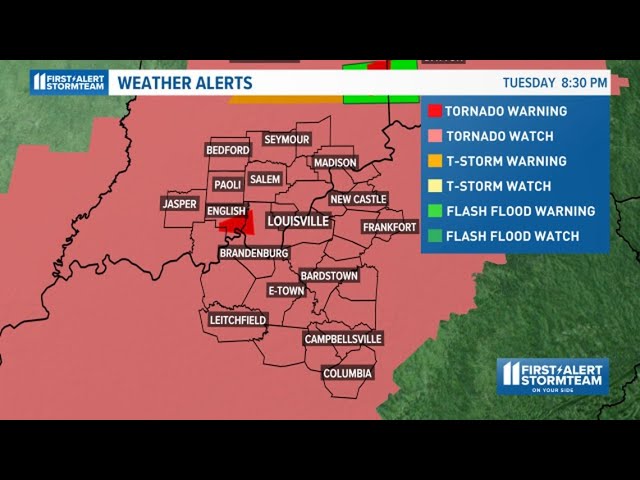 WATCH LIVE | Tornado warning issued for parts of Kentucky, Indiana class=