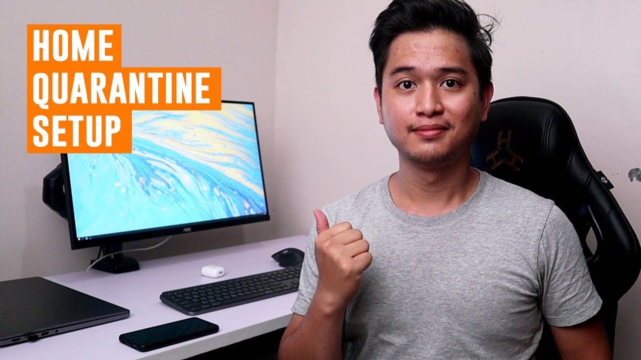 Basic Work from Home Setup - Jaycee Daily - YouTube